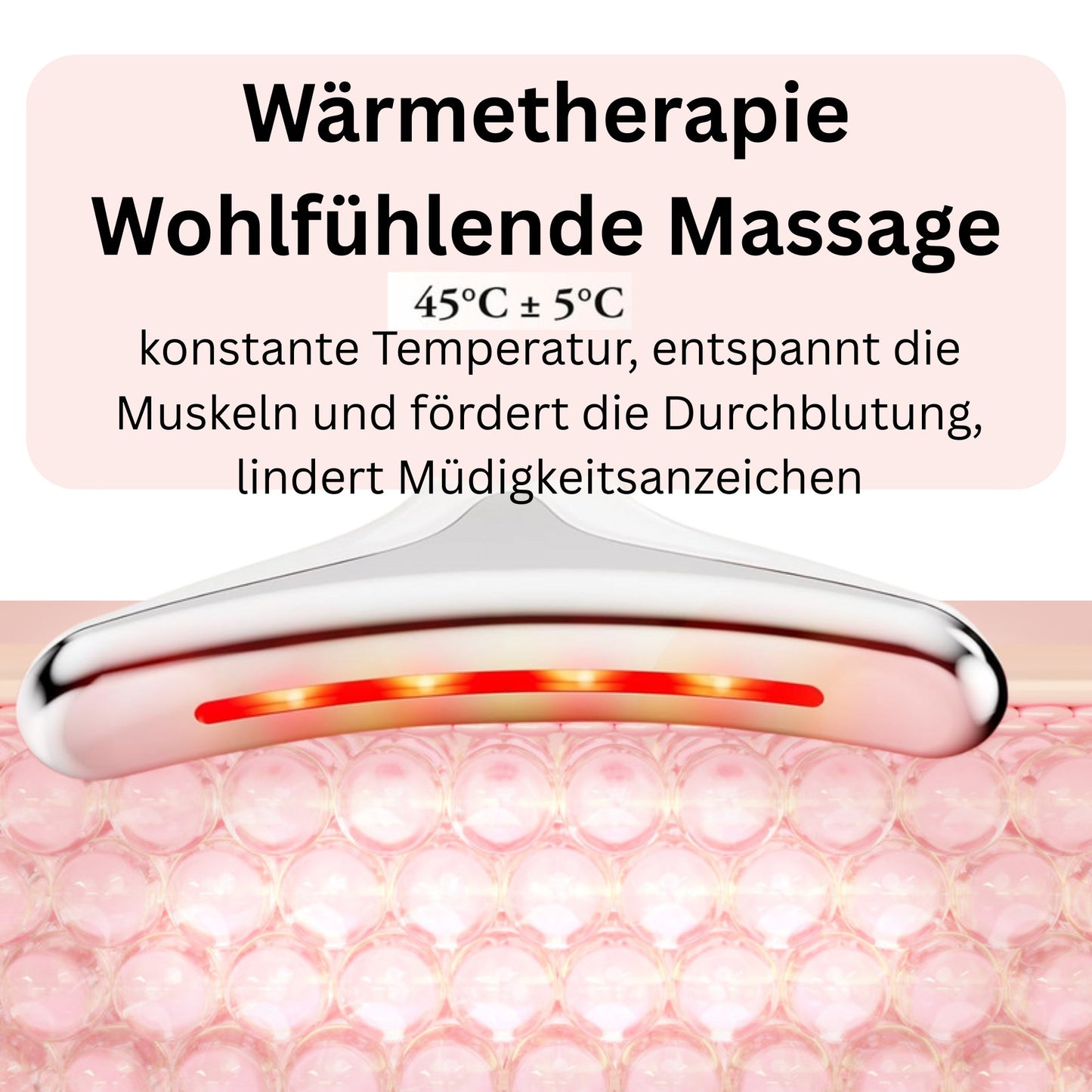 Gesichtsmassagegerät Gegen Falten,Anlan Gesicht Schönheit Gerät Mit 3 Modi,45℃ V Face Beauty Meter Gesichtsgerät Für Hautstraffung & Lifting EMS Gesichtsmassage Für Damen Herren V Shape Face Gerät