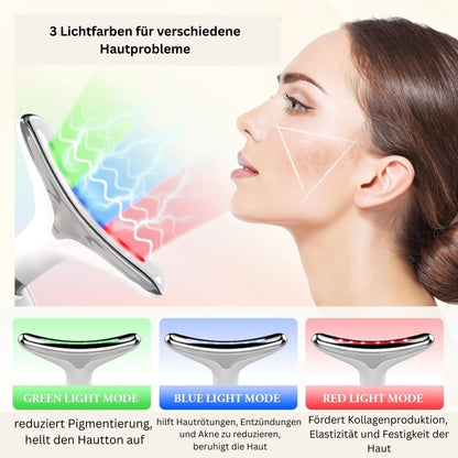 Gesichtsmassagegerät Gegen Falten,Anlan Gesicht Schönheit Gerät Mit 3 Modi,45℃ V Face Beauty Meter Gesichtsgerät Für Hautstraffung & Lifting EMS Gesichtsmassage Für Damen Herren V Shape Face Gerät