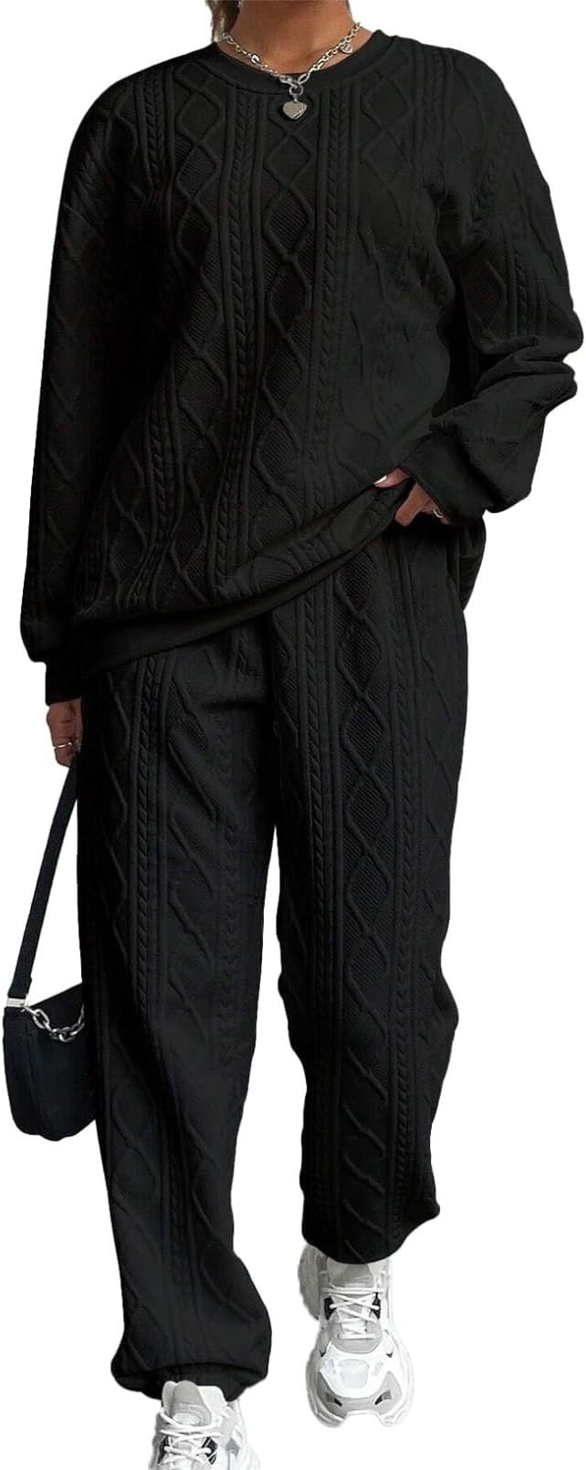 Zweiteiliges Set mit Jacquard-Muster