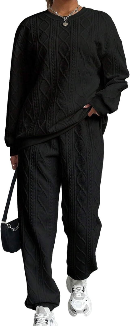 Zweiteiliges Set mit Jacquard-Muster