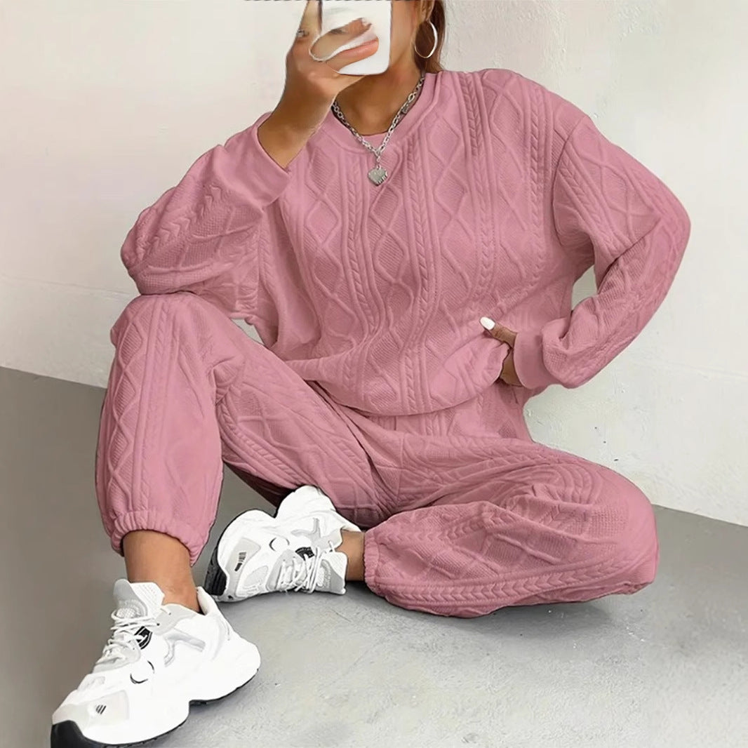 Zweiteiliges Set mit Jacquard-Muster