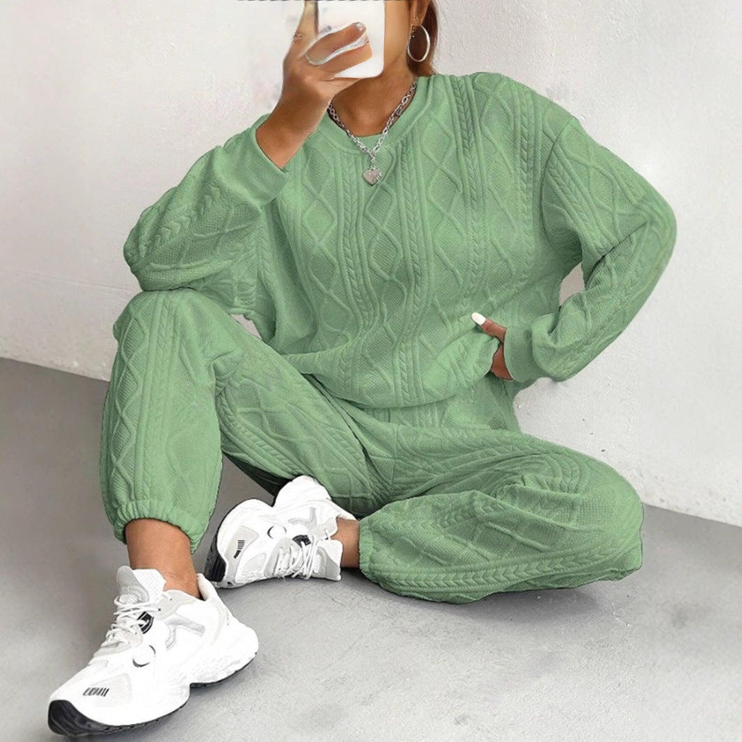 Zweiteiliges Set mit Jacquard-Muster