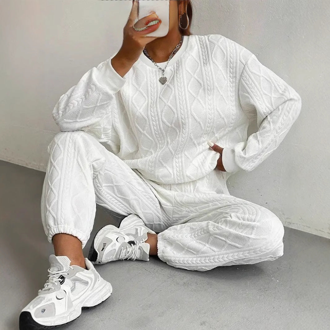Zweiteiliges Set mit Jacquard-Muster