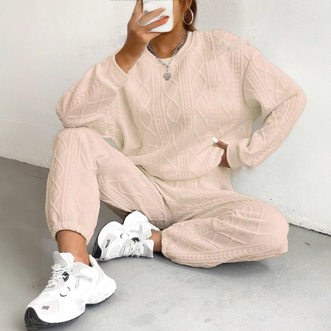 Zweiteiliges Set mit Jacquard-Muster