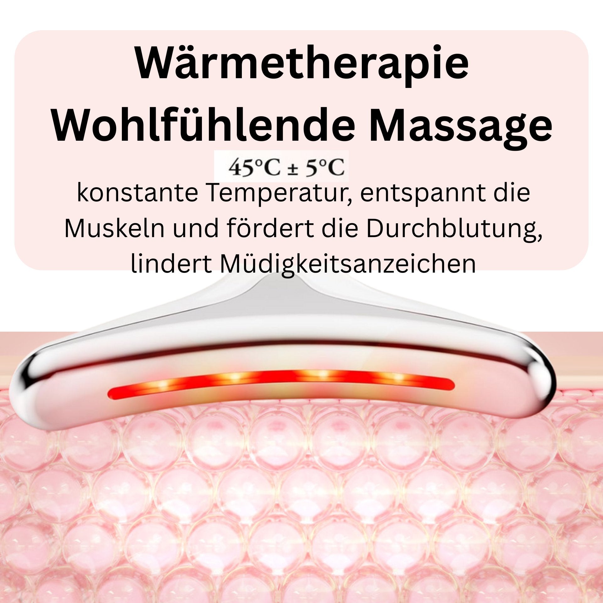 Gesichtsmassagegerät Gegen Falten,Anlan Gesicht Schönheit Gerät Mit 3 Modi,45℃ V Face Beauty Meter Gesichtsgerät Für Hautstraffung & Lifting EMS Gesichtsmassage Für Damen Herren V Shape Face Gerät